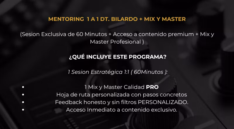 AF1 Mentoring + Mix y Master.