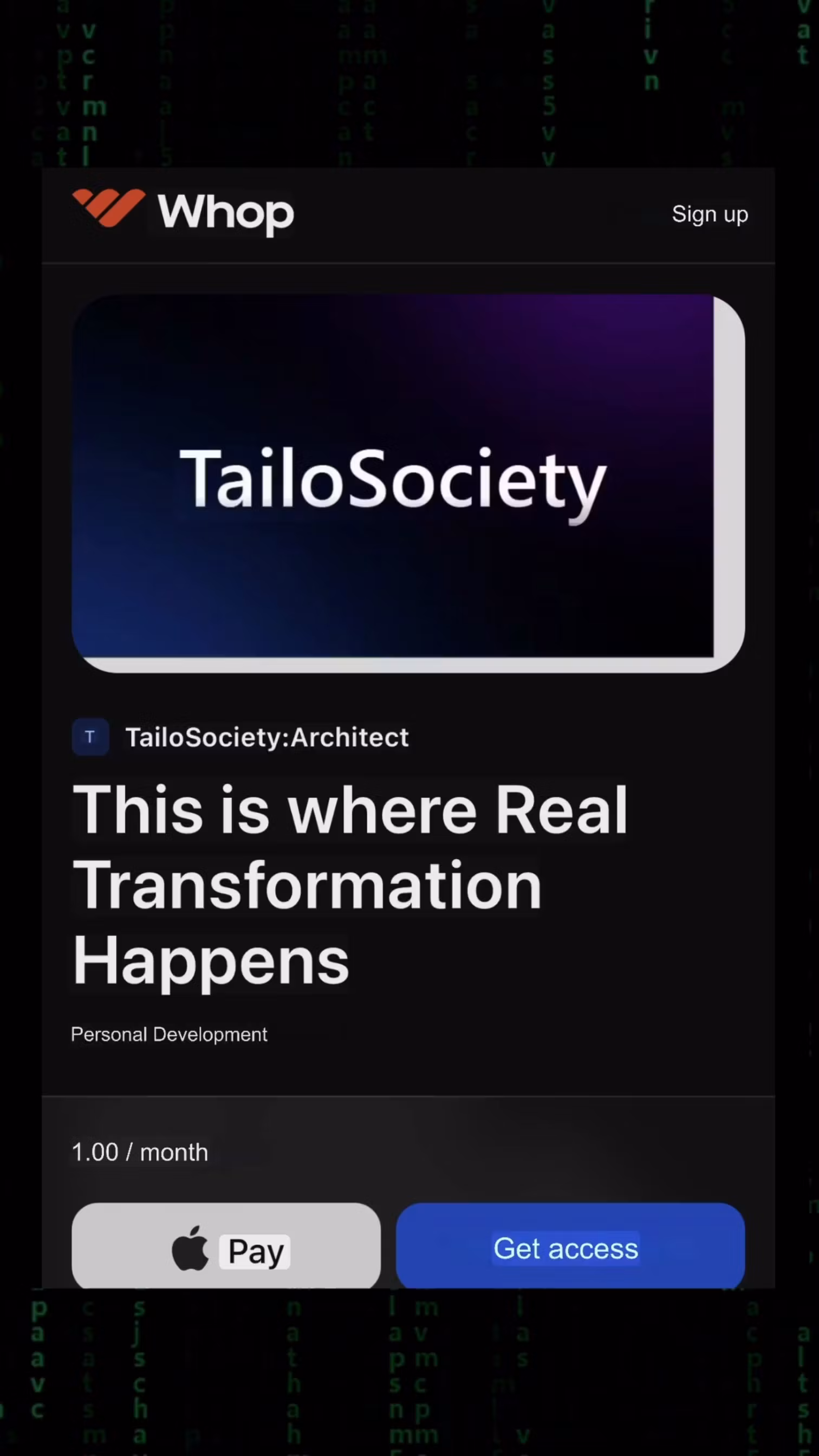 TailoSociety:Matrix Master