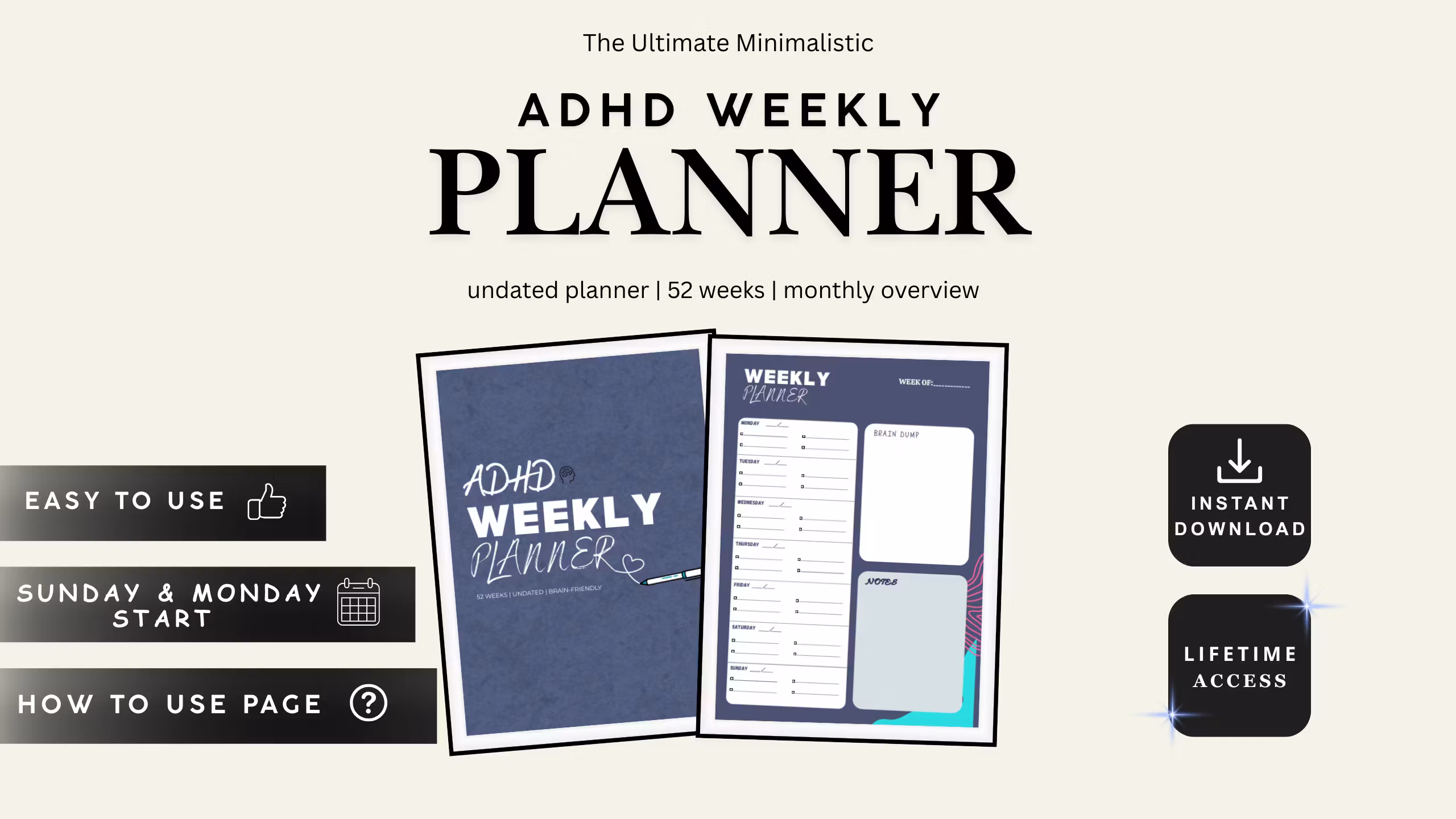 ADHD WEEKLY PLANNER