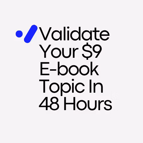 Validate Your $9 Ebook Topic