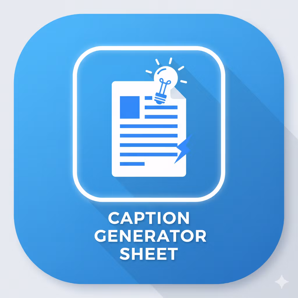 Caption Generator Sheet