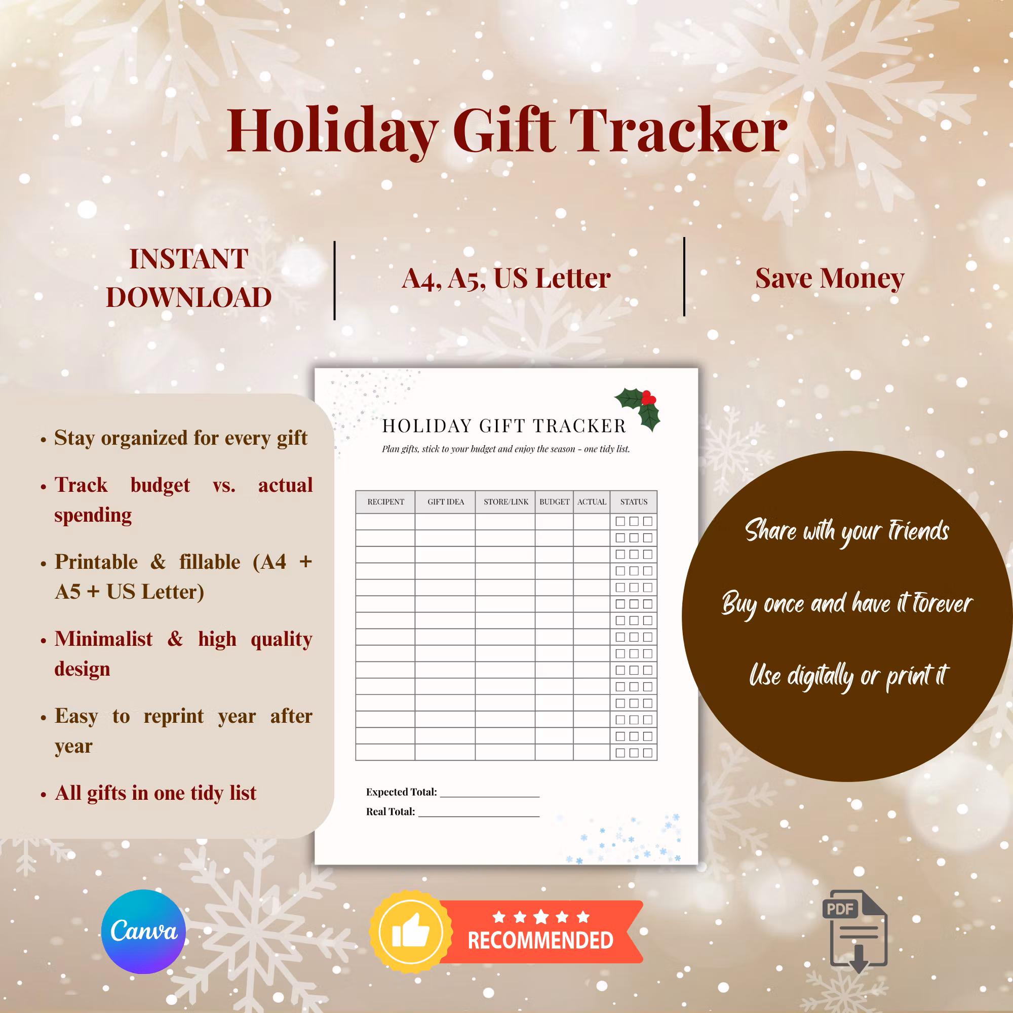 Christmas Gift Planner