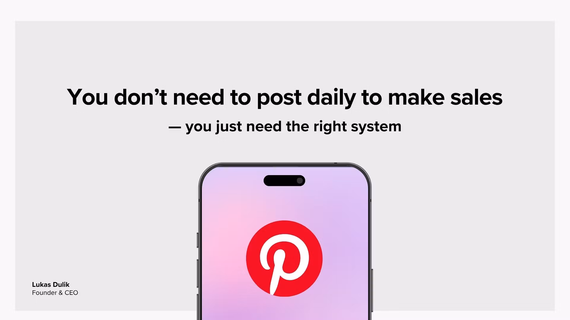 Pinterest Quiet Sales System
