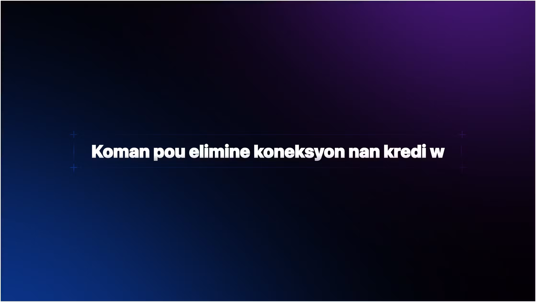 Ranje kredi w 90 jou
