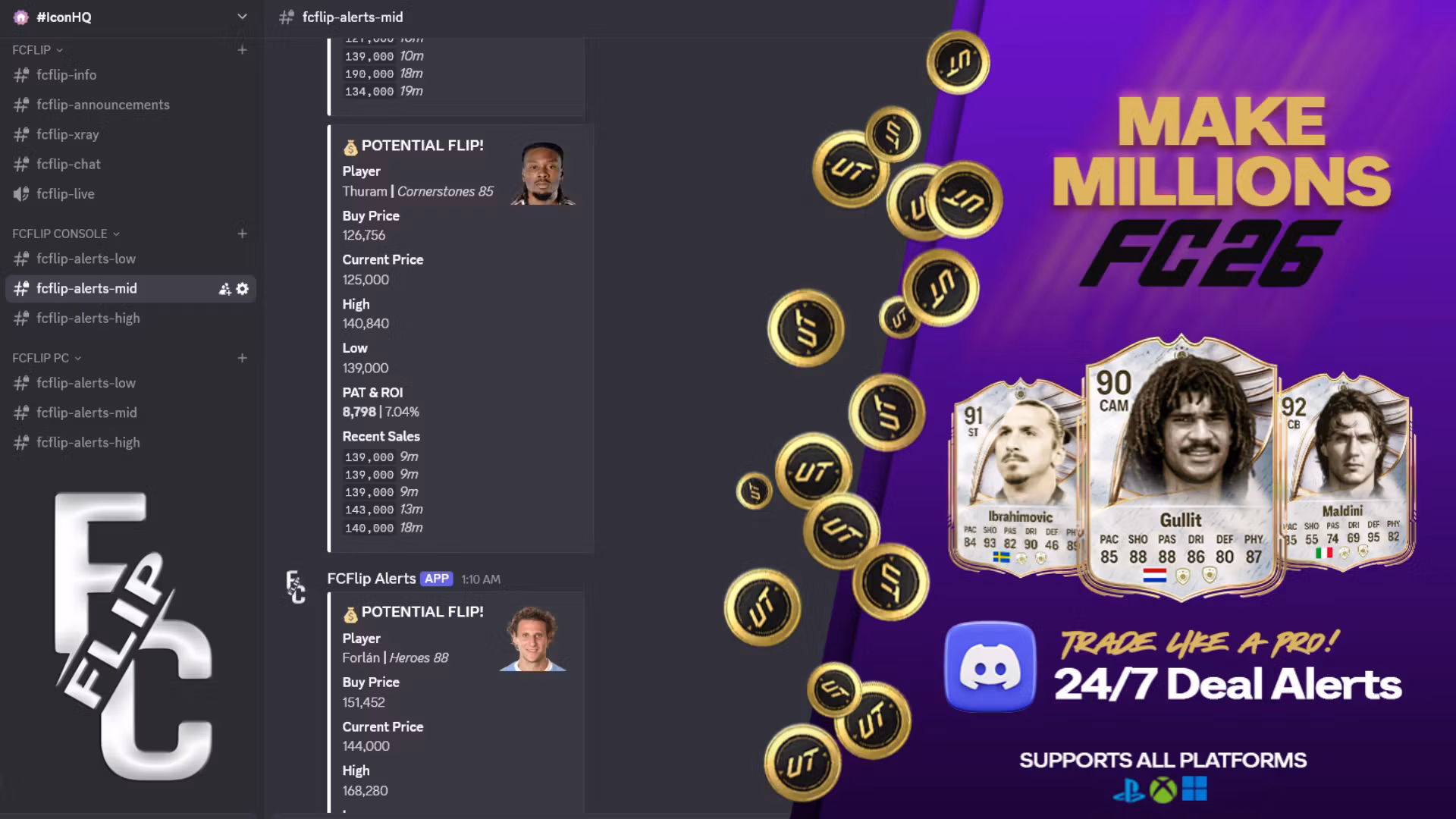 FCFlip Alerts Discord AI Bot
