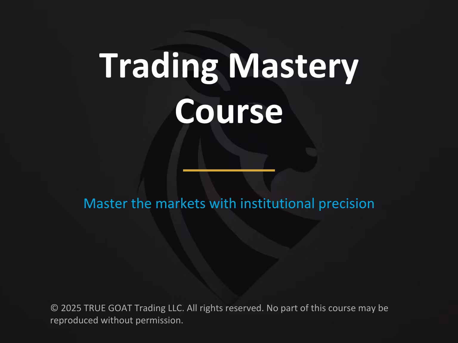 Trading Mastery Course