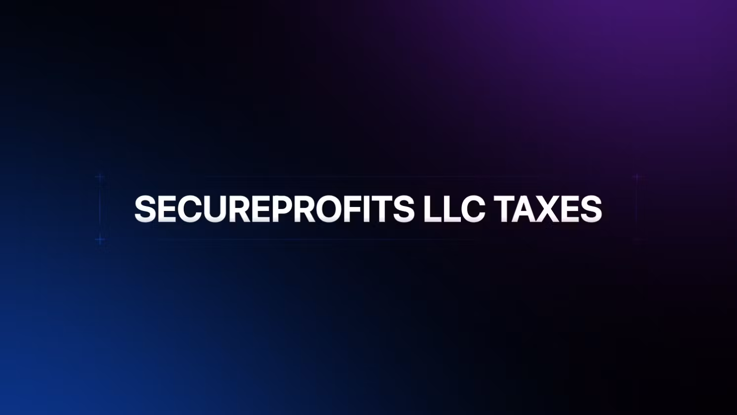 SECUREPROFITS LLC TAXES