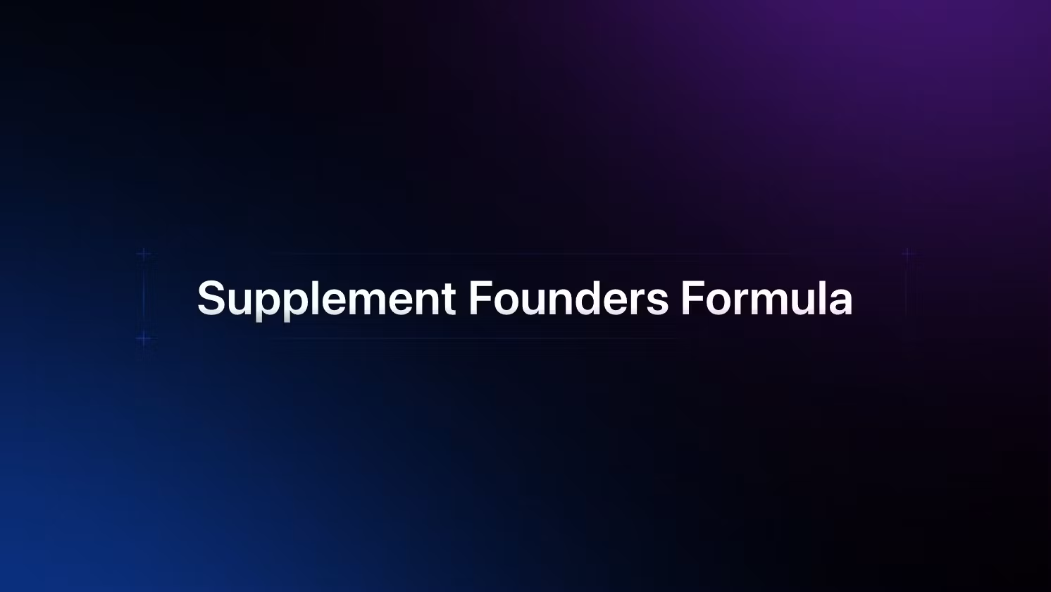 Supplement Founders + Meta OTO