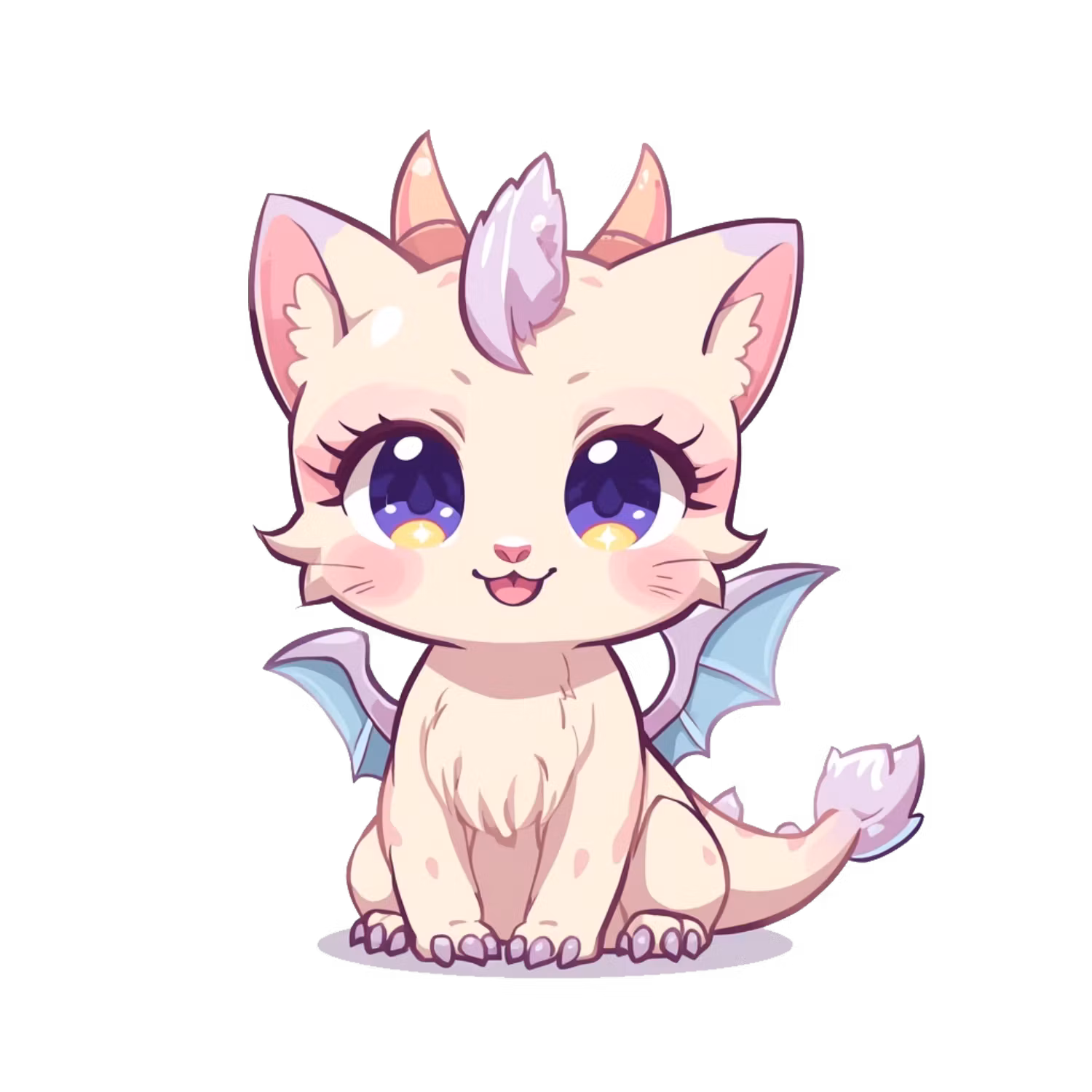 Cute Dragon Cats Sticker Pack