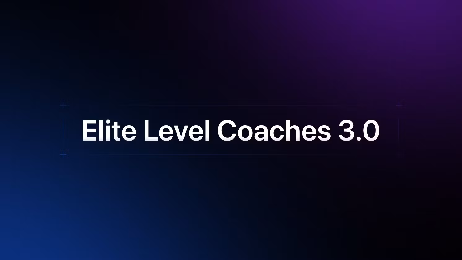 Elite Level Coaches 3.0