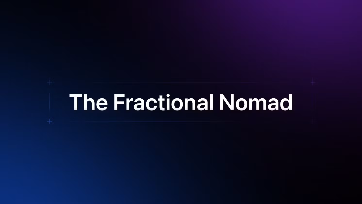 The Fractional Nomad