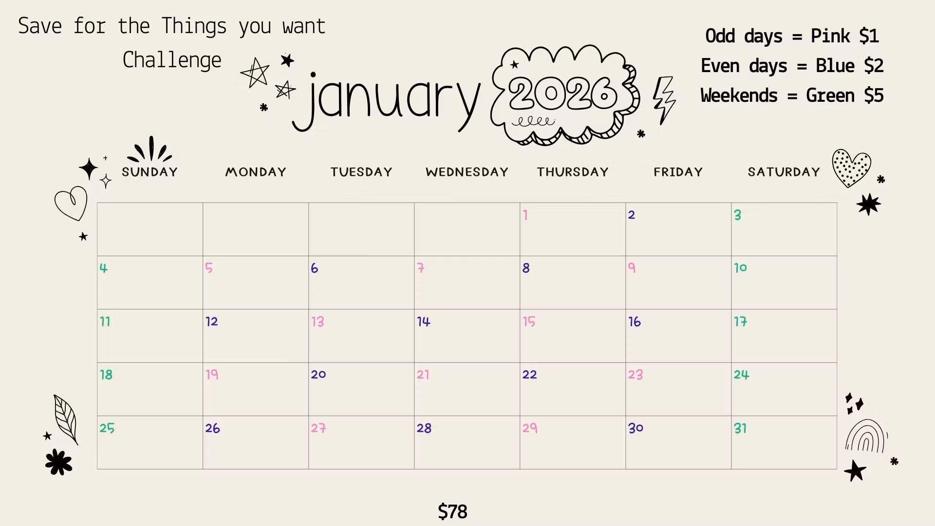 $20/Week Personal Saver