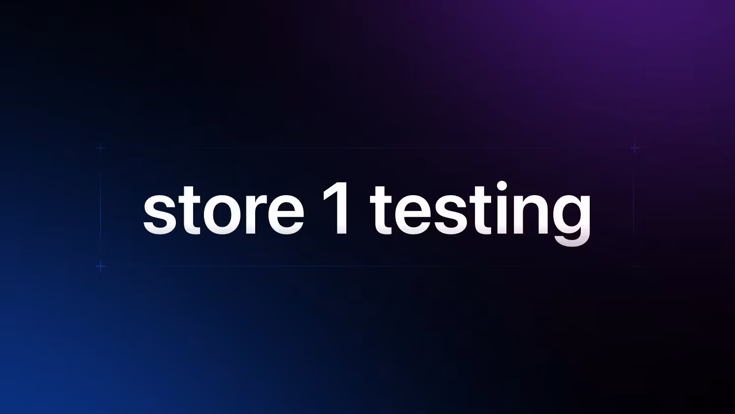 store 1 tesing 