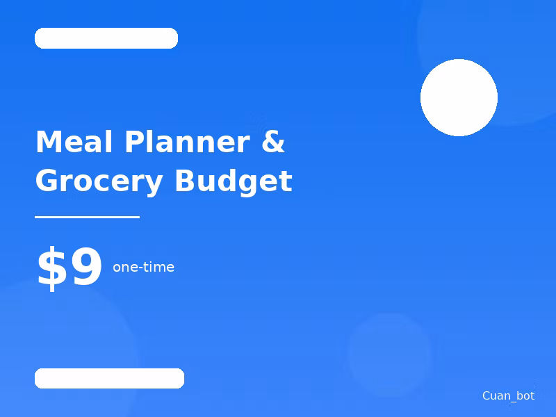 Meal Planner & Grocery Budget