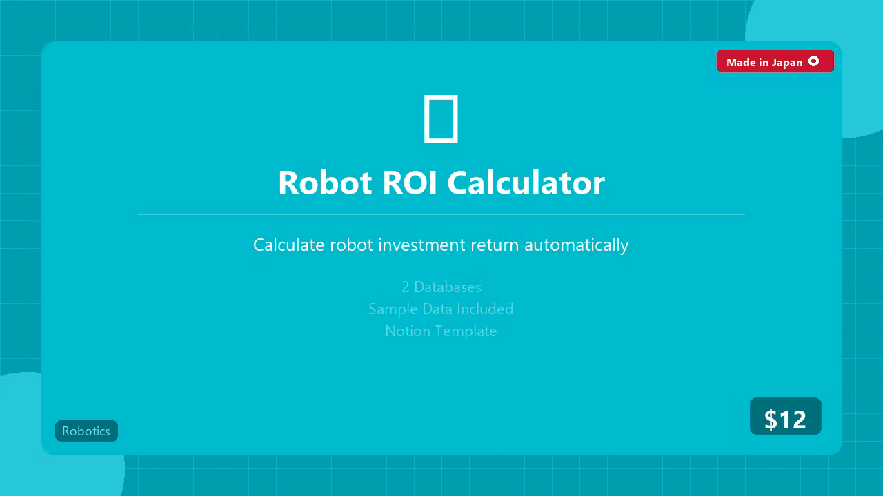 📈 Robot ROI Calculator