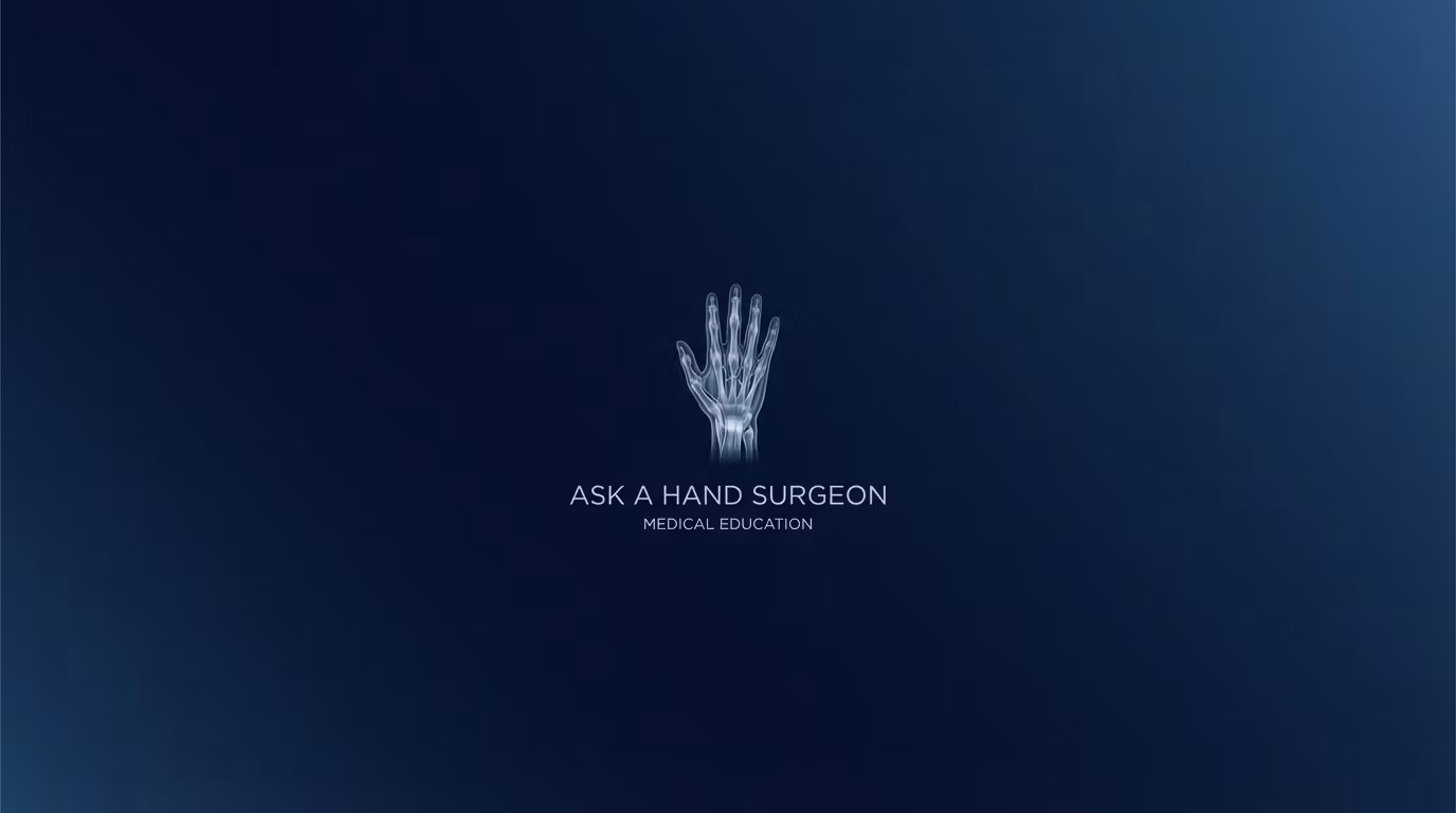 Ask a Hand Surgeon