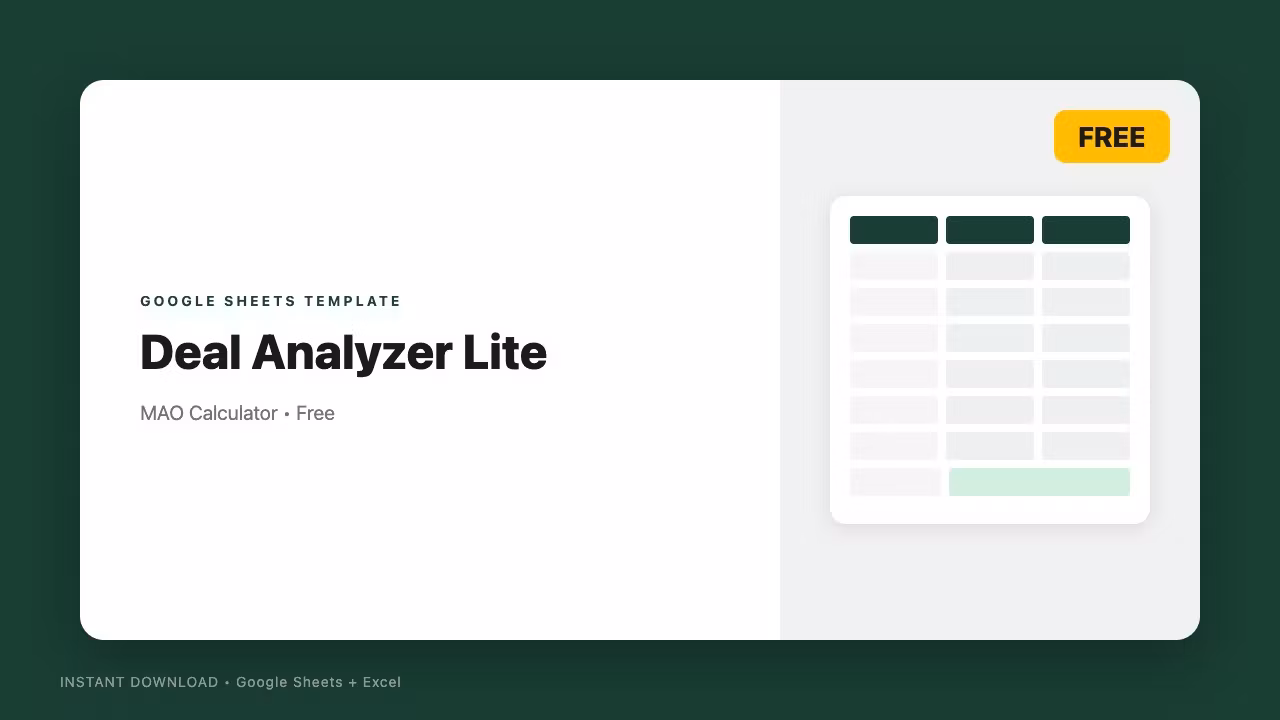 Deal Analyzer Lite (FREE)