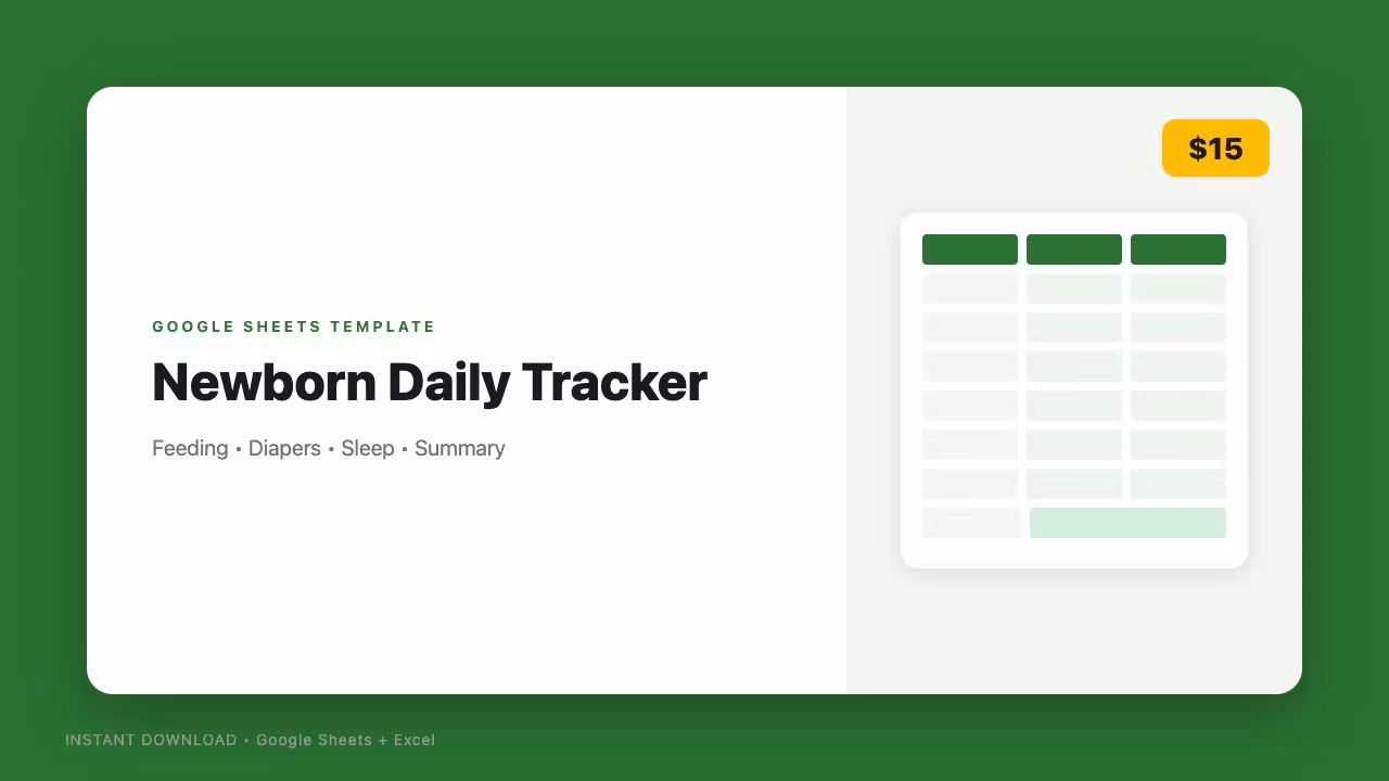 Newborn Daily Tracker