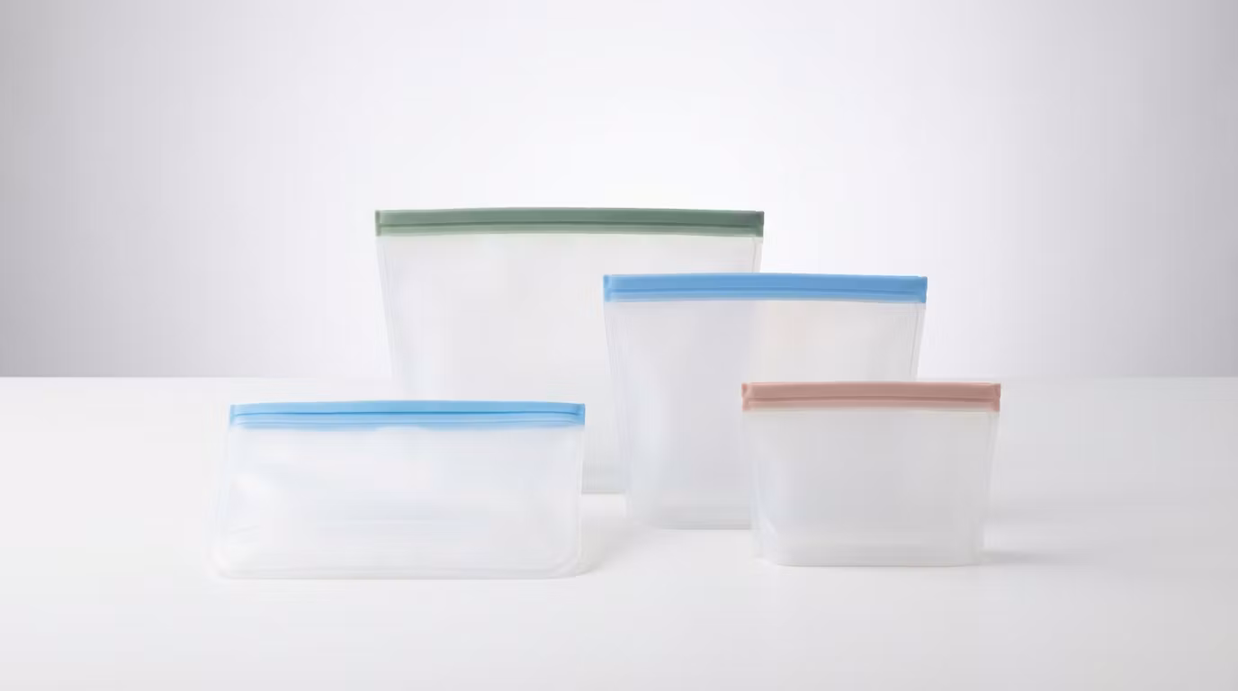 Reusable Silicone Food Bags (4-Pack)