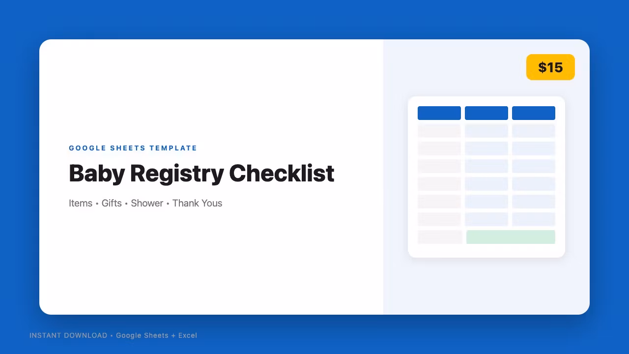 Baby Registry & Checklist Manager