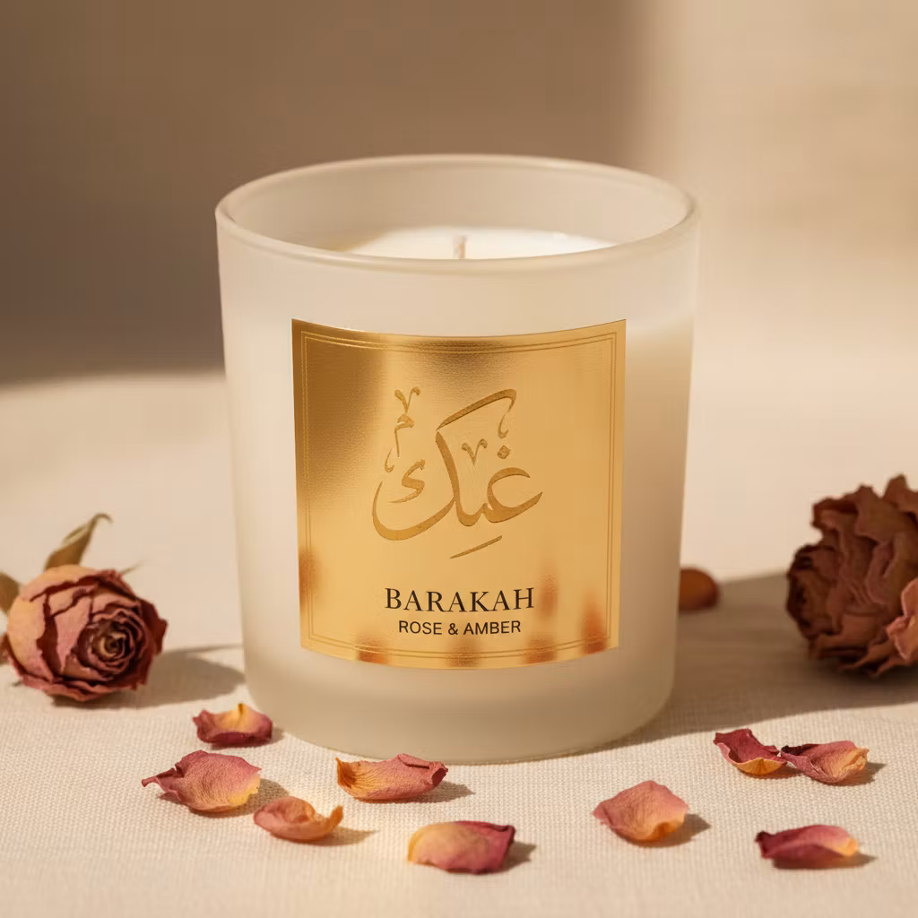 Barakah — Rose & Amber Kerze