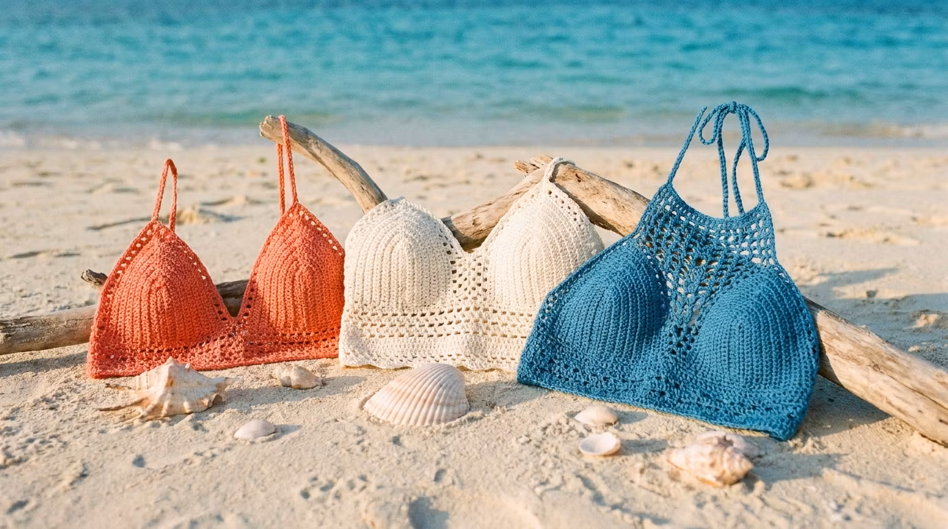 Crochet Bikini Top Blueprint: 5 Styles, Every Size