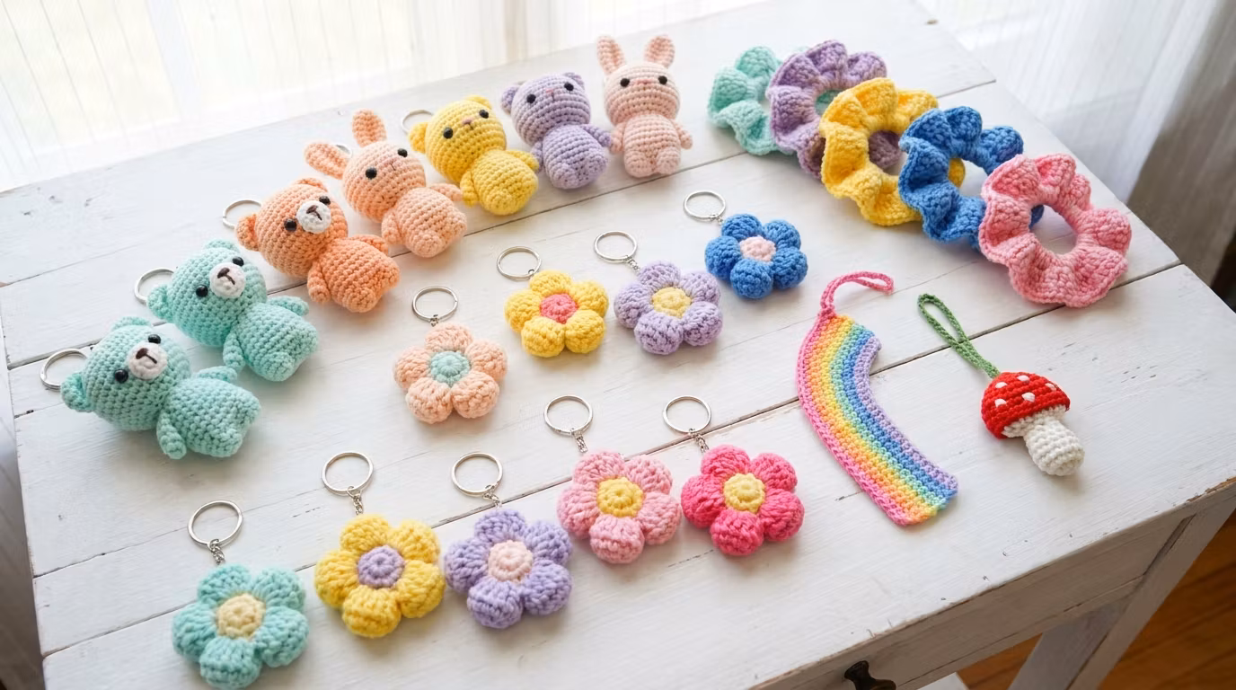 Crochet Keychains & Accessories: 15 Quick-Make Patterns