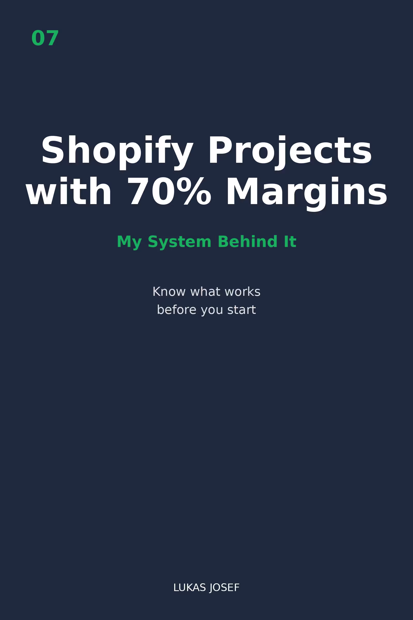Shopify Projects with 70% Margins — My System Behind It
