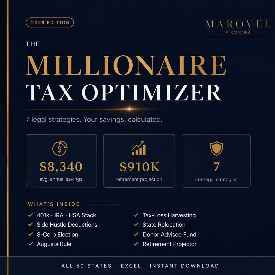Millionaire Tax Optimizer — 2026 Edition (US)