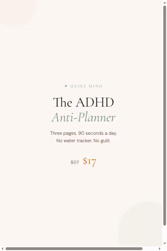 The ADHD Anti-Planner