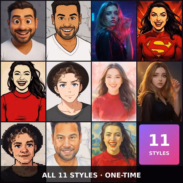 All 11 AI Cartoon Styles | Creator Pack | Best Value ⭐