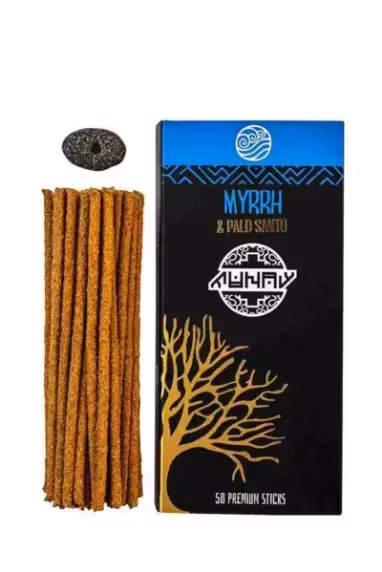 Myrrh & Palo Santo premium incense (50 sticks), Love, restful sleep, and…