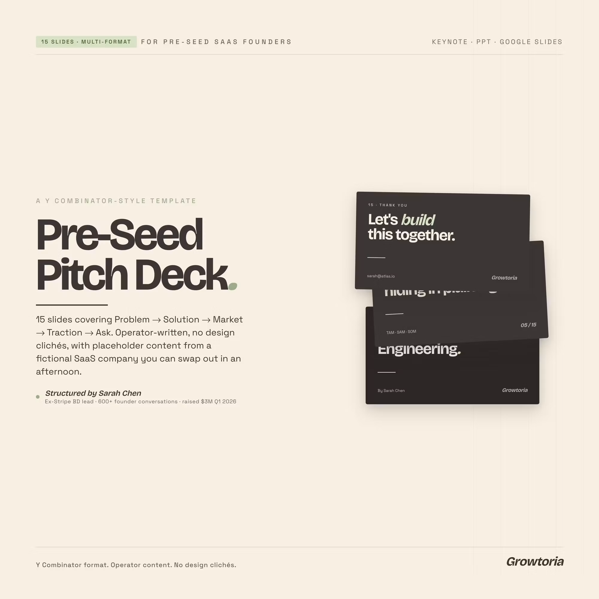 Pre-Seed Fundraise Kit — Deck, Model, Cap Table & More