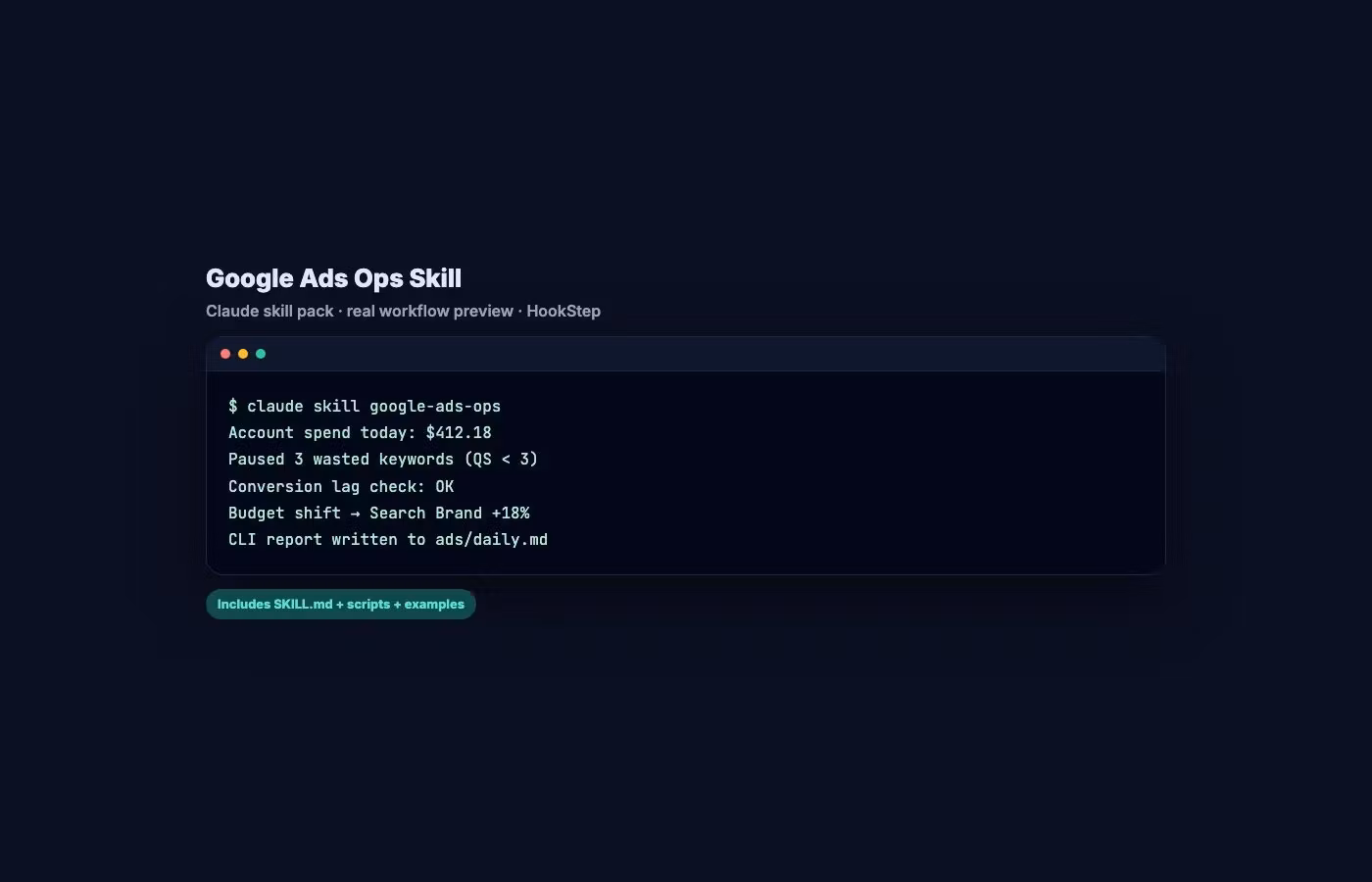 Claude Skill: Google Ads Ops