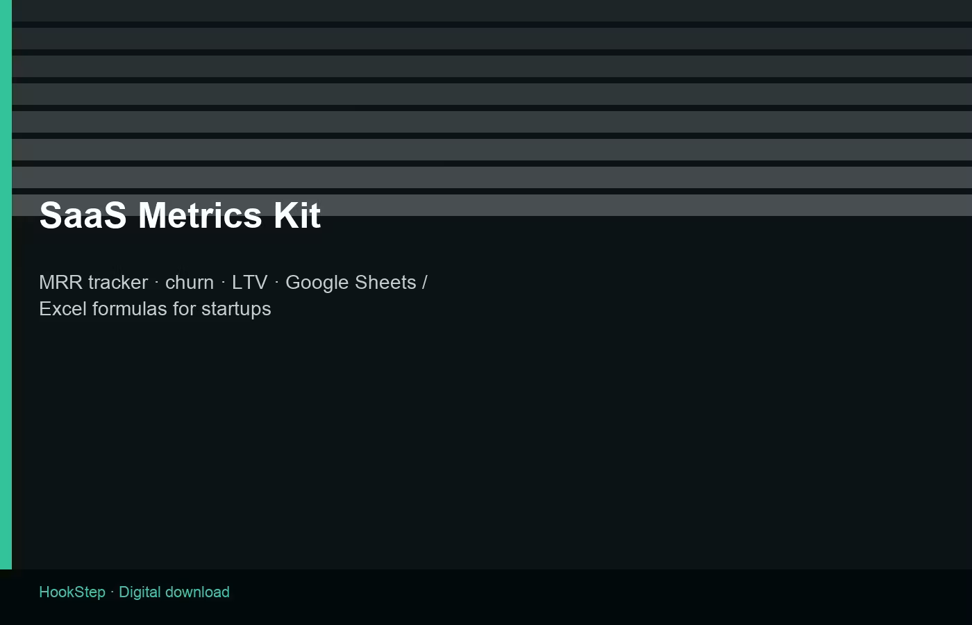 SaaS Metrics Kit — MRR Churn LTV Google Sheets Template