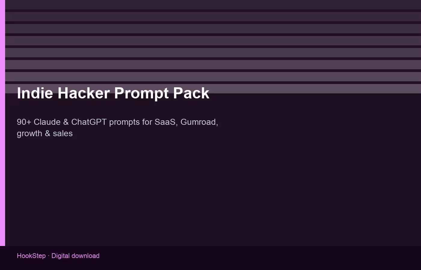 Indie Hacker AI Prompt Pack — 90+ Claude & ChatGPT Prompts for SaaS
