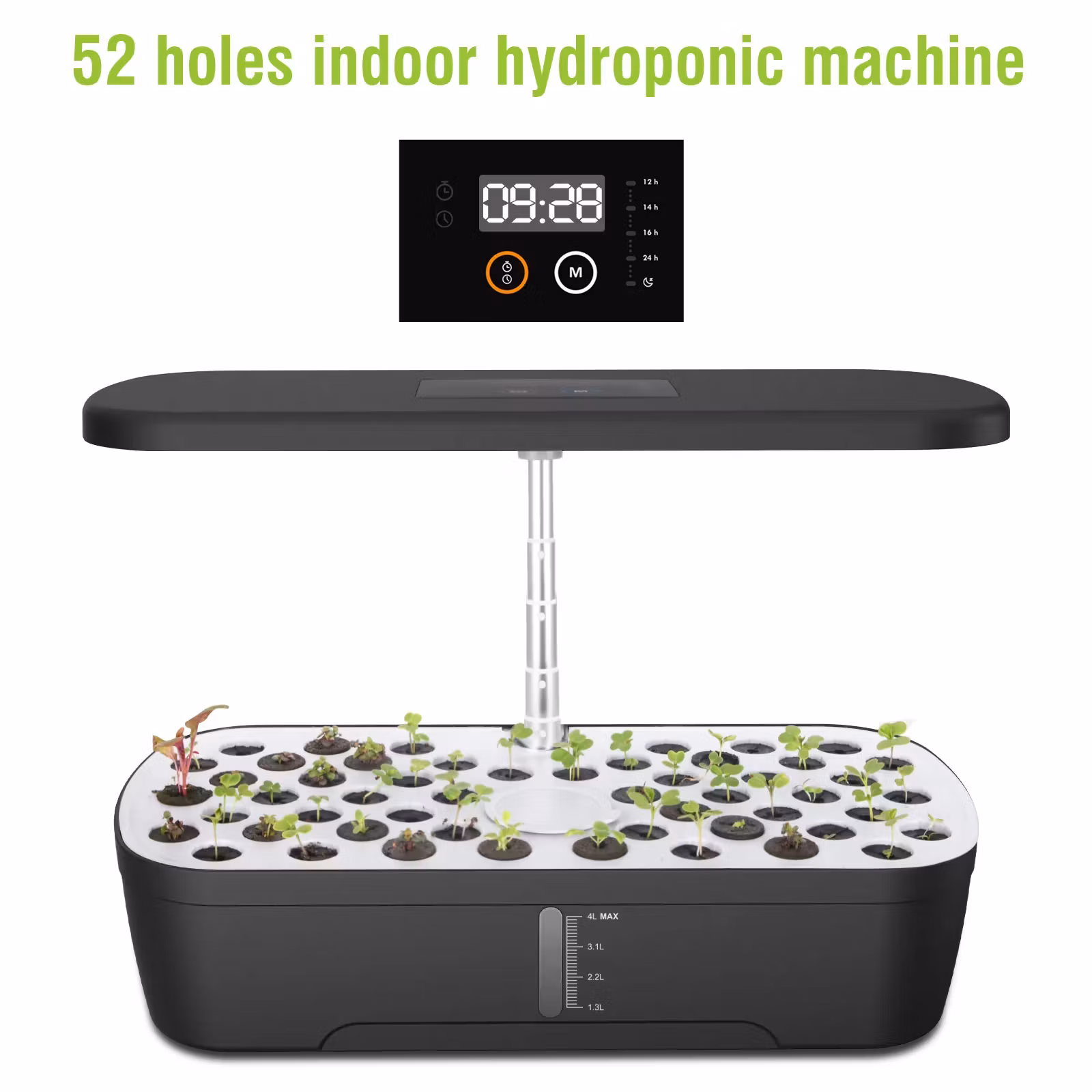 Indoor Harvest Tower — 52-Plant Counter Garden with LCD