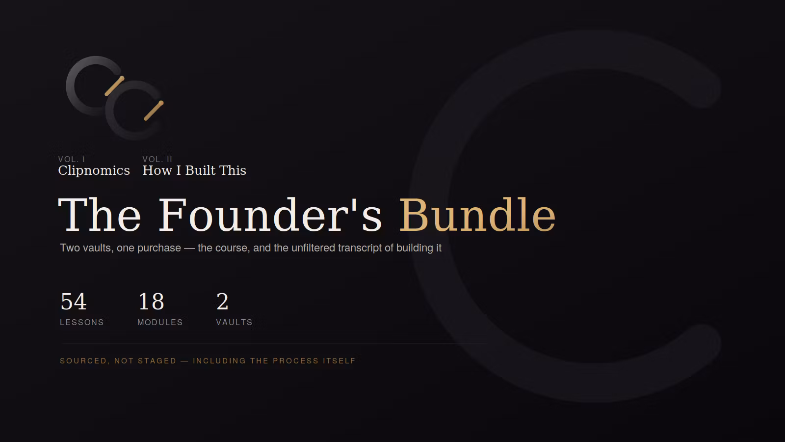 The Founder's Bundle — Both Vaults