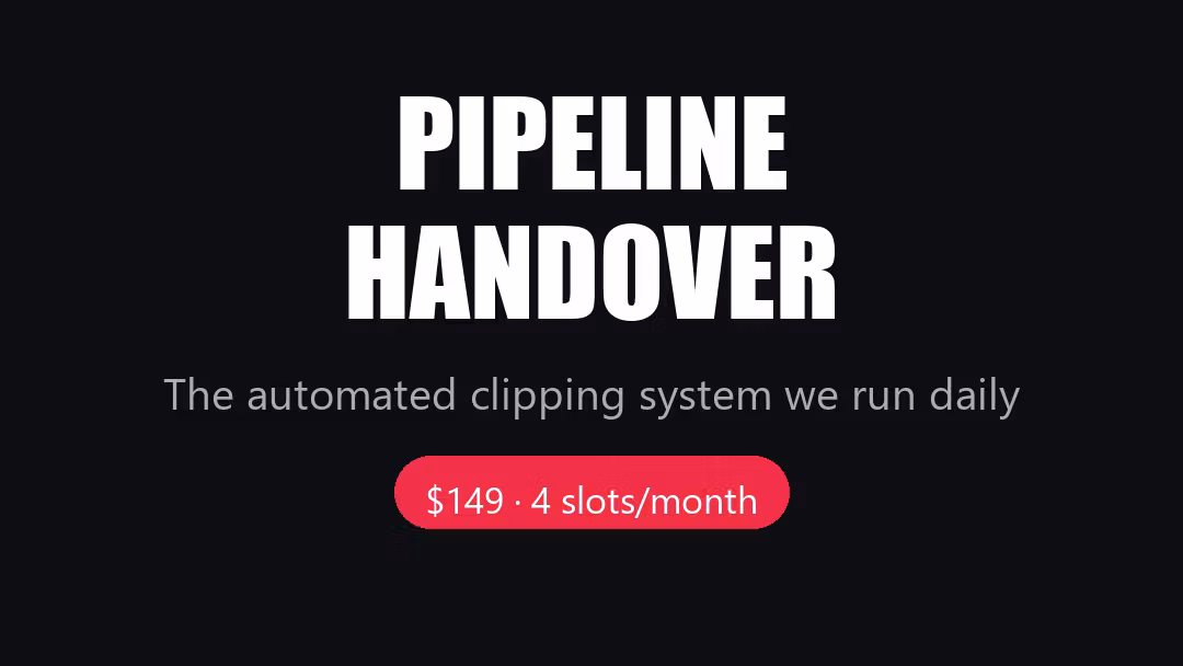 Pipeline Handover
