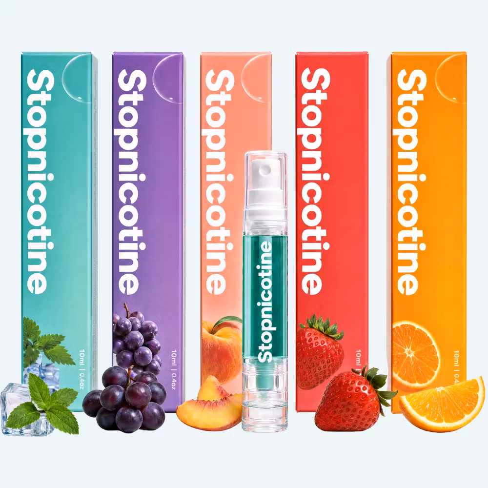 StopNicotine Smile - Fresh breath seconds after smoking | 5 Flavors | 10ml & 150