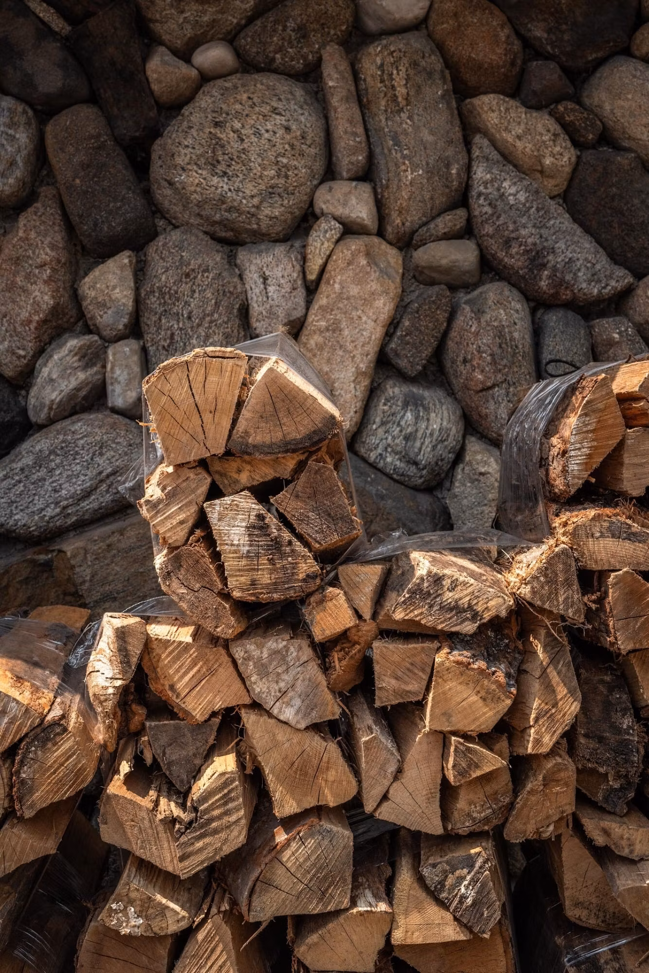 Stacked firewood