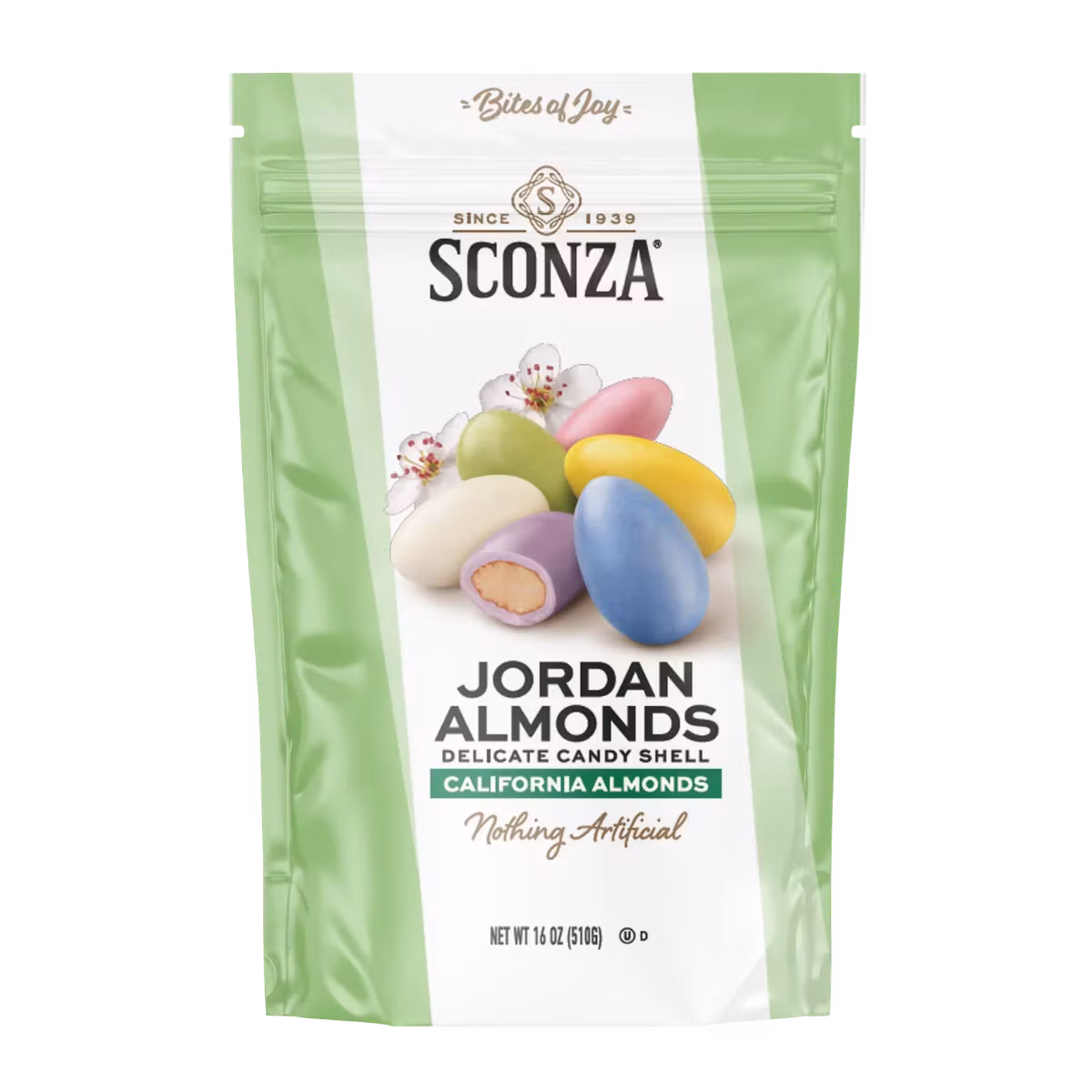 Jordan Almonds, Nothing Artificial, Assorted 16oz