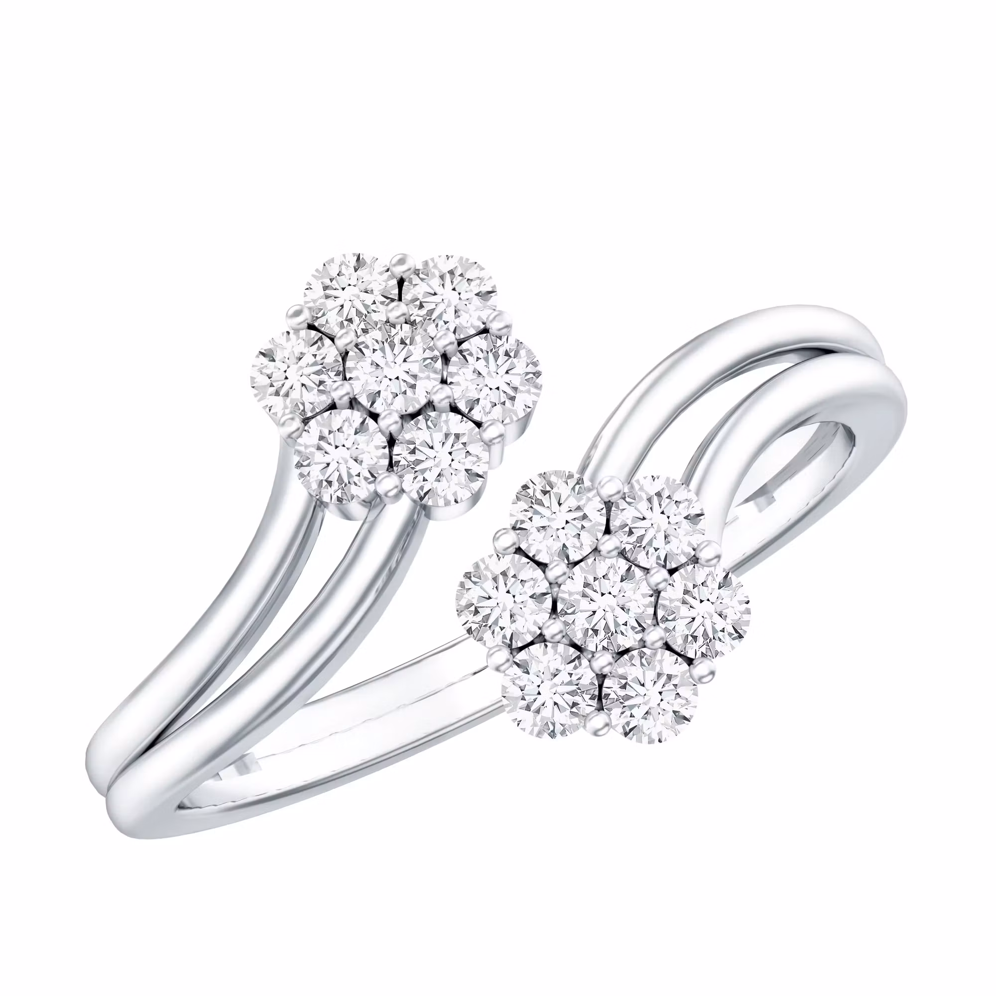 Womens Lab Grorwn Diamond Cocktail Ring 925 Sterling Silver