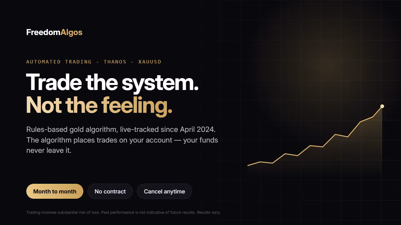 Thanos — Automated Gold Trading (Monthly)