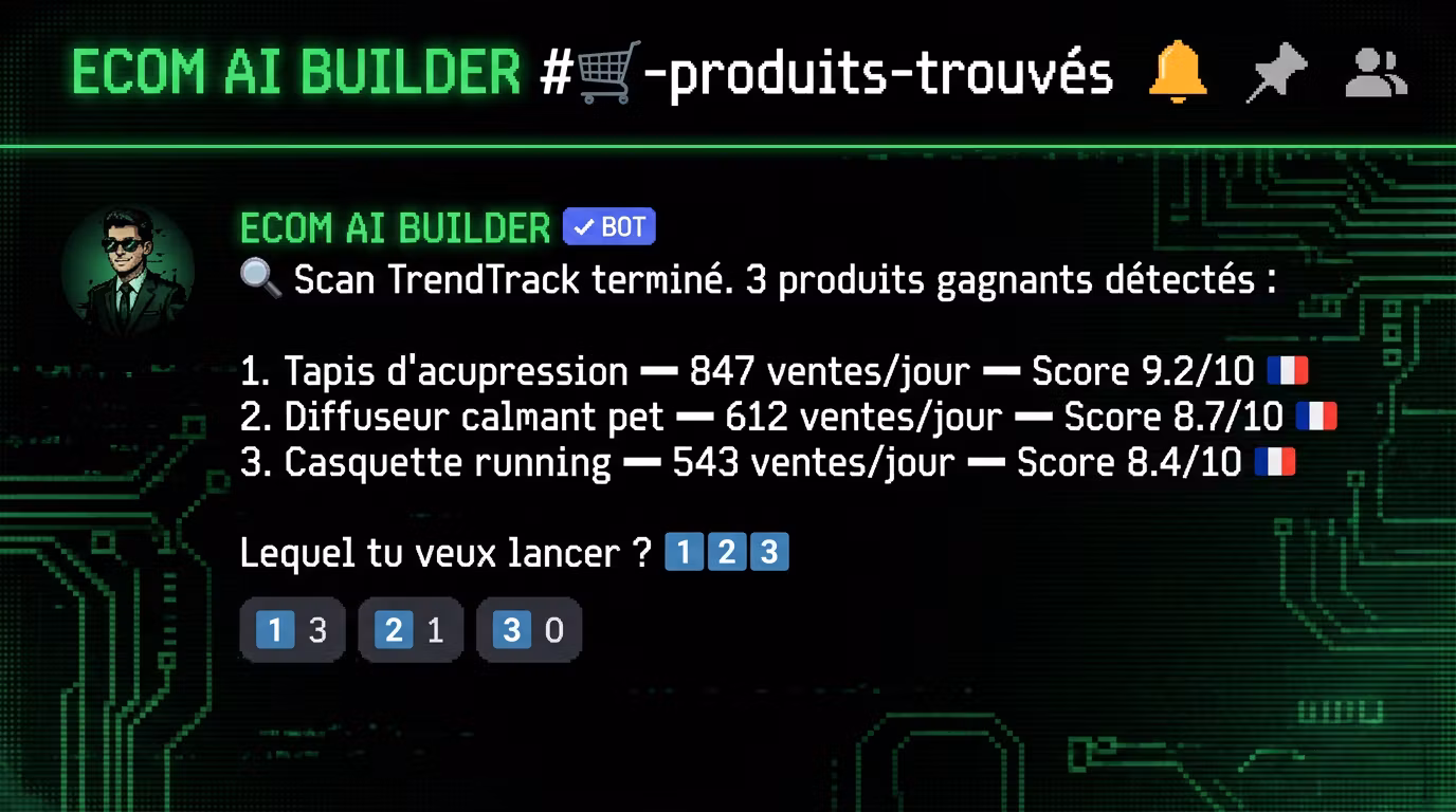 ECOM AI BUILDER — Lance ta boutique en 30 min