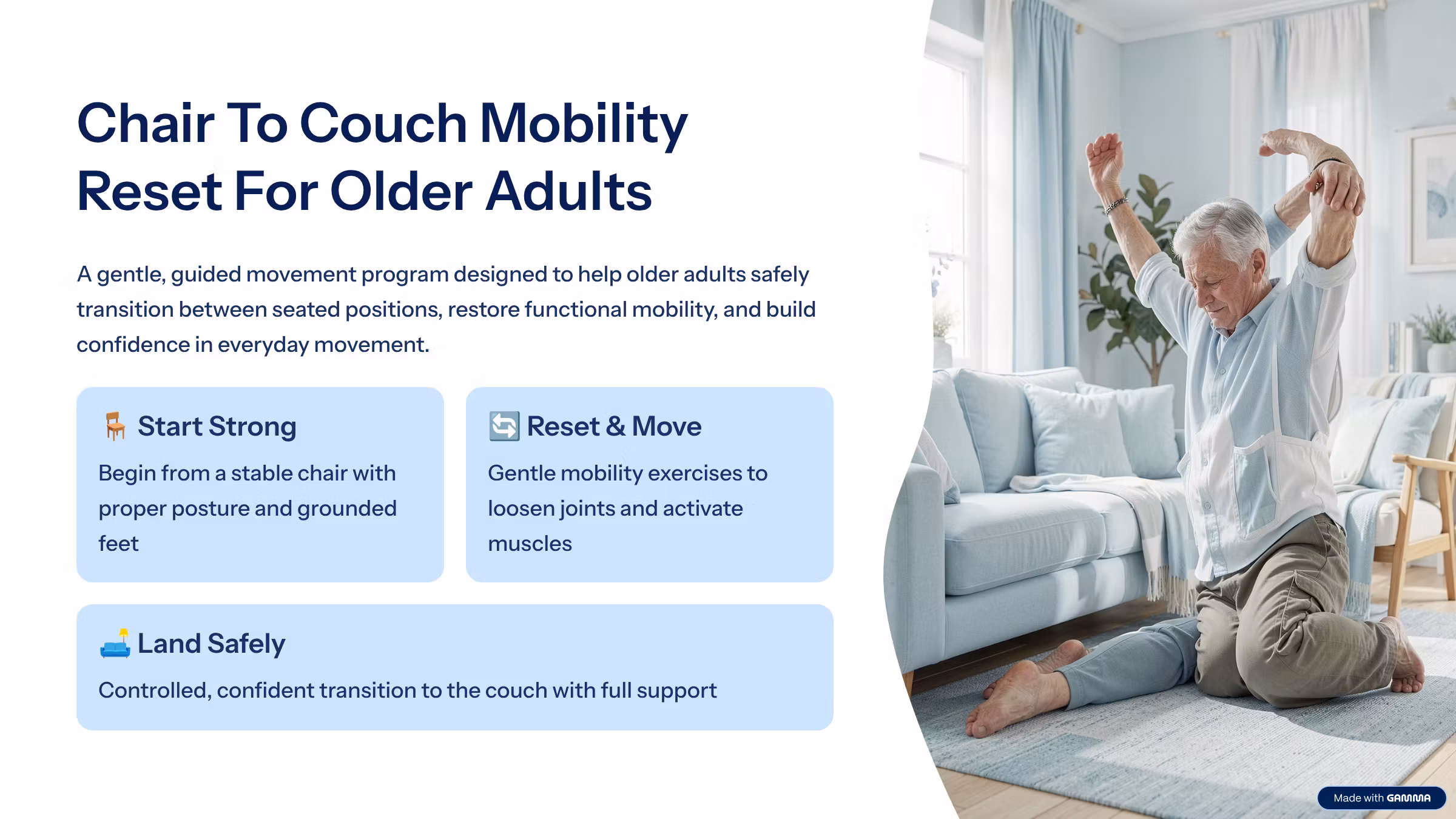 Chair To Couch Mobility Reset For Older Adults
