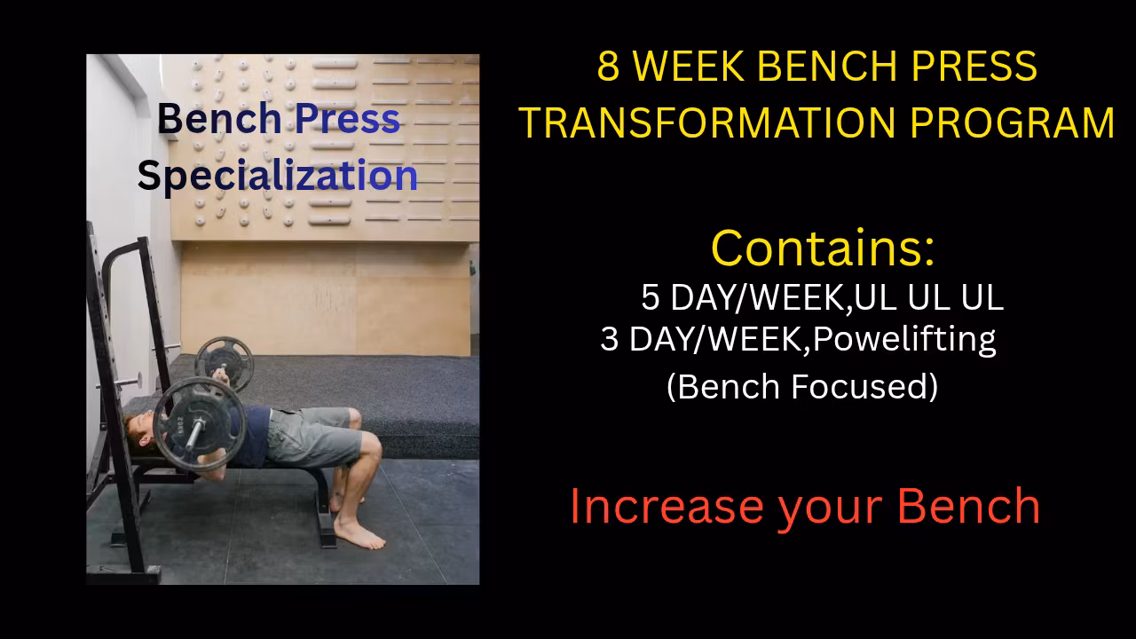 Bench Press Specialization Program