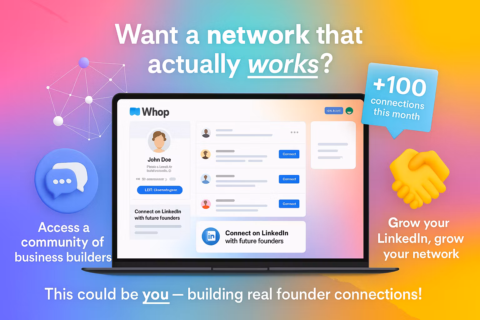 Connect on LinkedIn with future founders