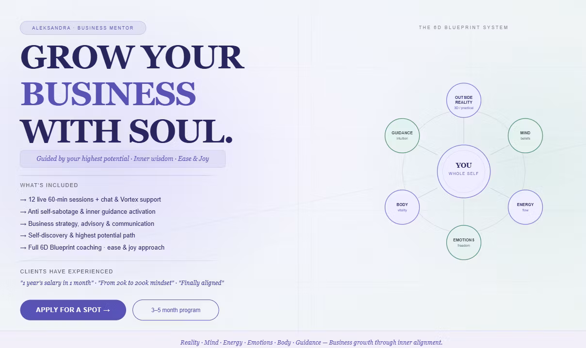 1:1 Mentoring 6D Blueprint