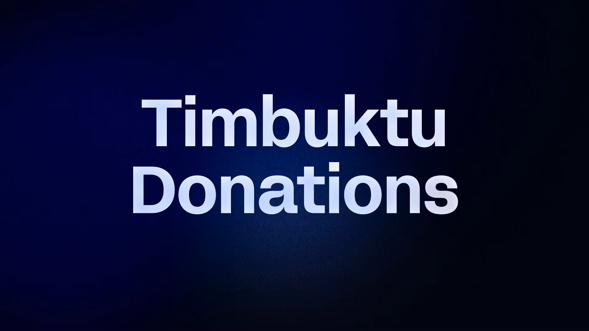 Timbuktu Donations 